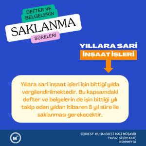 Defter Saklama Süreleri